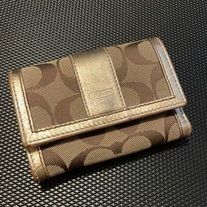 Coach gold wallet